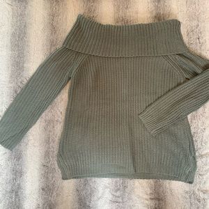 plus size off the shoulder knit sweater
